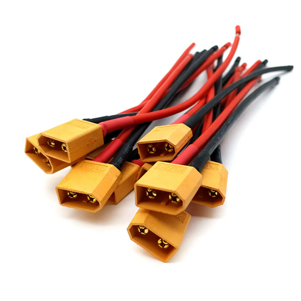 1Pair XT60 Battery Male and Female Connector Cable with Silicon 14 AWG Wire