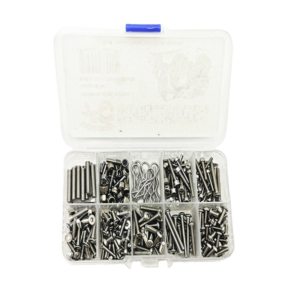 Stainless Steel Screw Hardware Box Kit for Axial SCX10 II RC Crawler Accessories