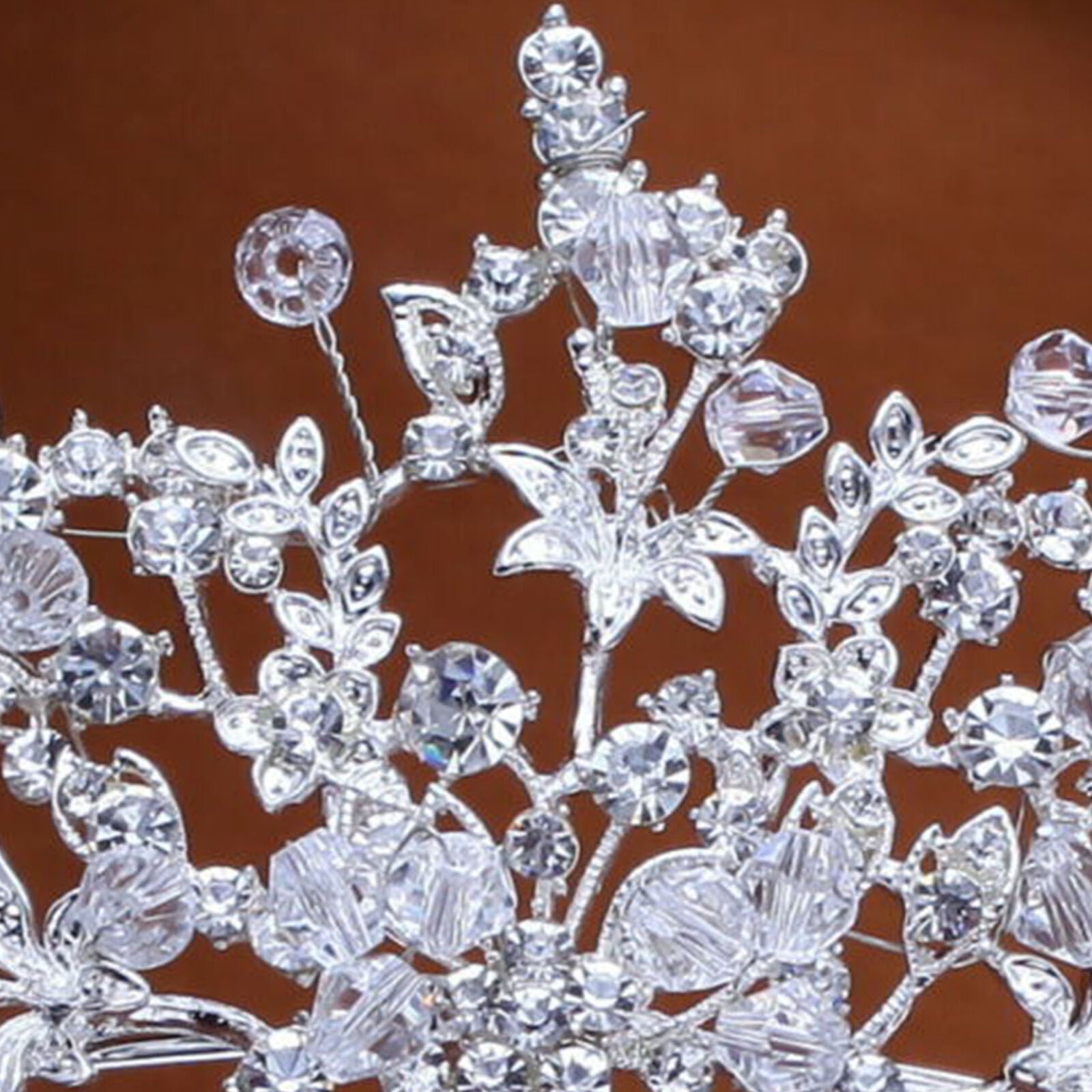 6cm High Little Flower Crystal Wedding Bridal Party Pageant Prom Tiara Crown