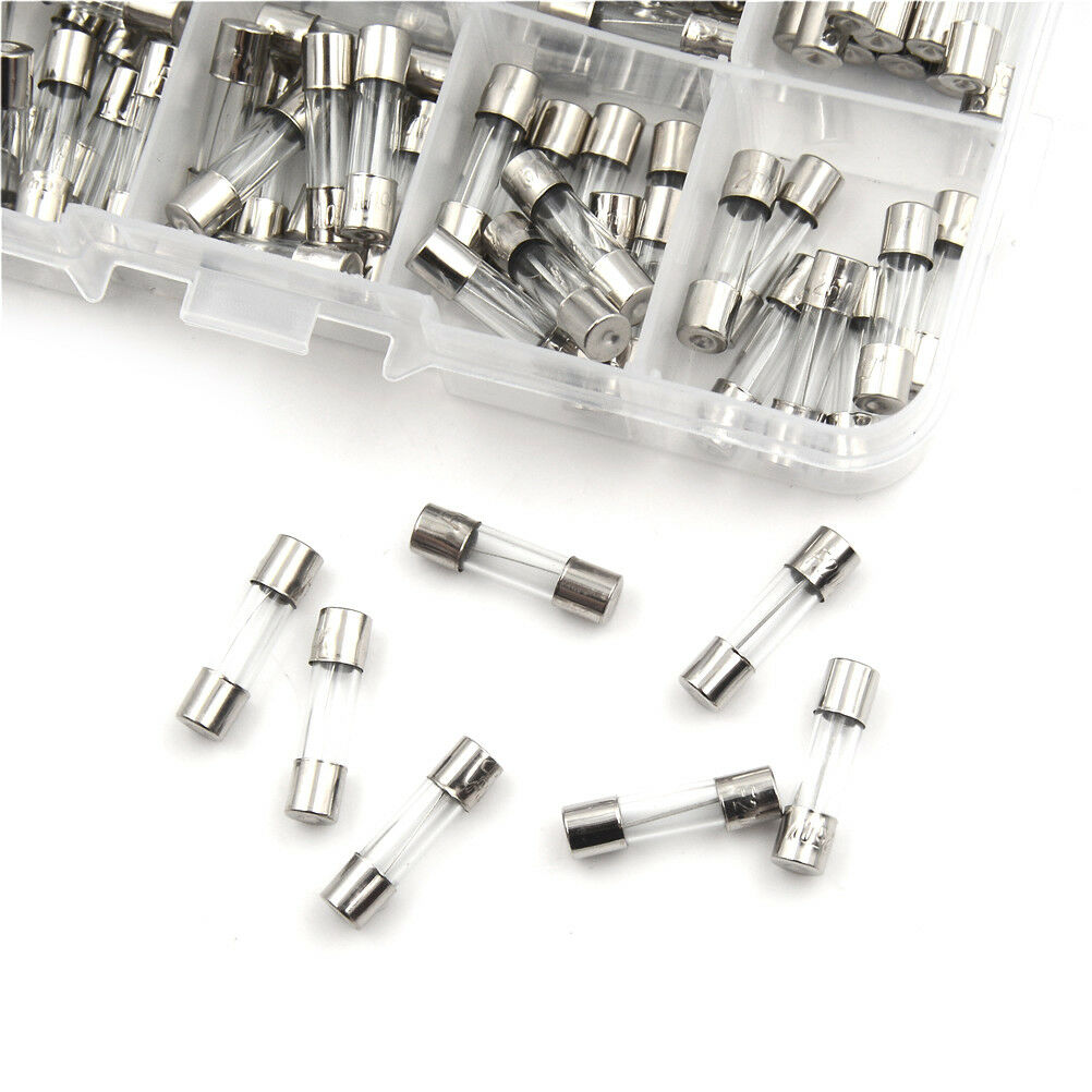 100Pc 5x20mm Quick Blow Glass Tube Fuse Assorted Kits Fast-blow Fuses 0.2A~2y Tt