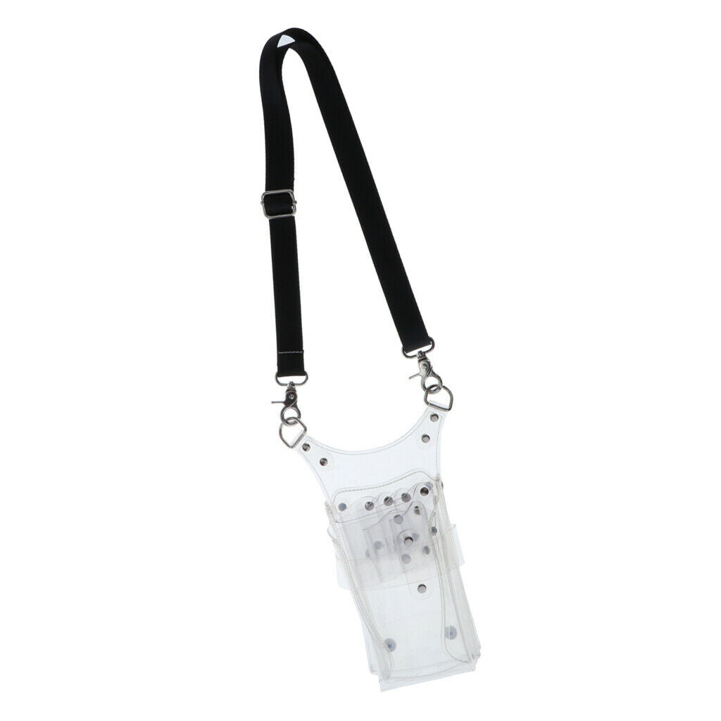 6 Spaces Clear Professional Barber Scissors Bag Stylist Shears Pouch Case