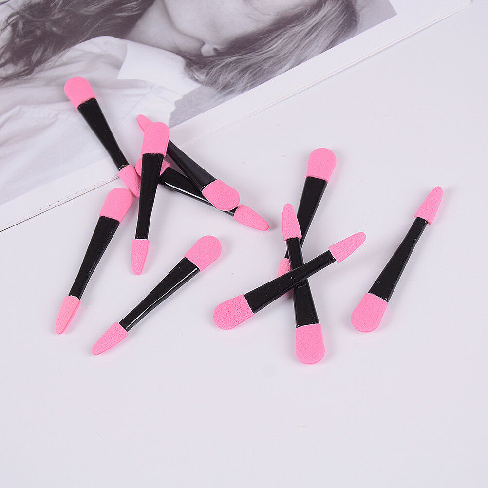 10Pcs Disposable Double Ended Eye Shadow Applicators Sponge Makeup Brush B.l8