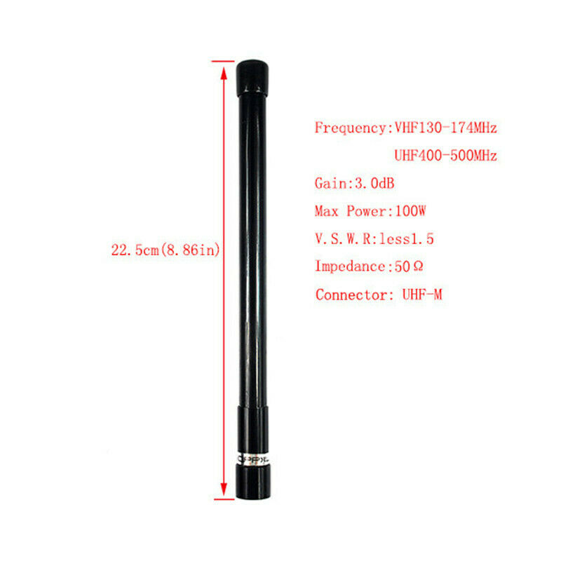OPX-350 Dual UHF/VHF High-Gain Car Radio Mobile Antenna W/ UHF Male Connector