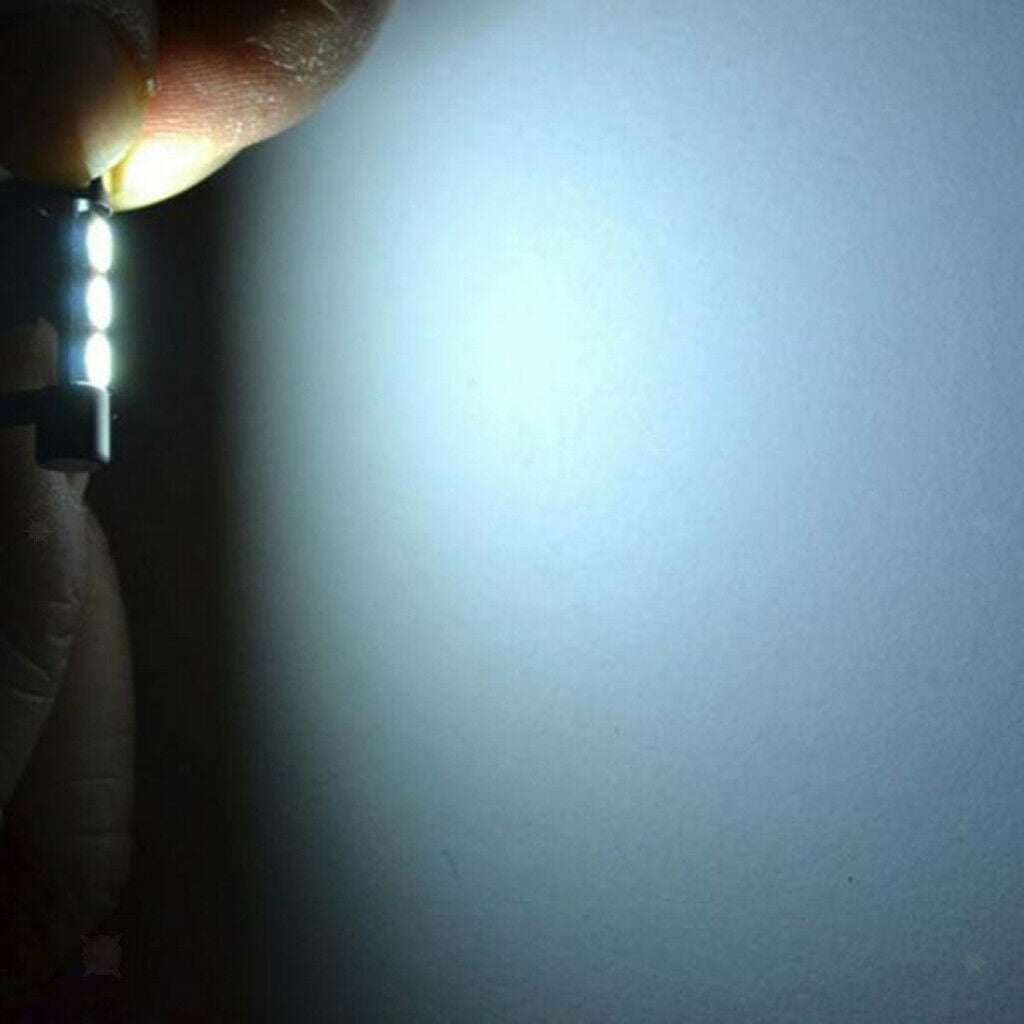 10X White Festoon 28mm-31mm Fuse 5050 3SMD SunVisor Vanity Mirror LED Lights
