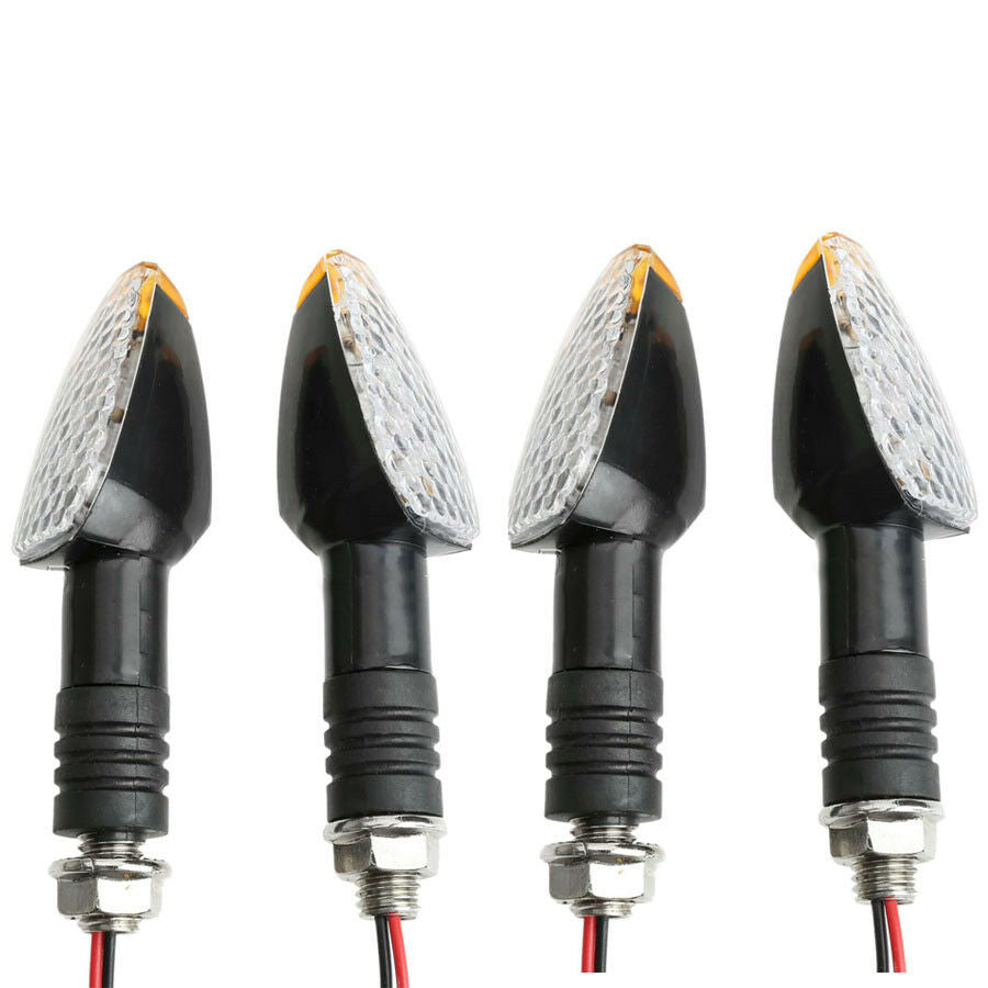 4pcs Universal Motorcycle Amber LED Sidemarker / Turn Signal Light Flasher Bulb