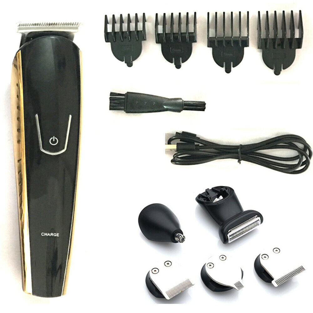 5-in-1 USB Electric Trimmer Set  Beard Hair Trimmer Shaver with Storage Base