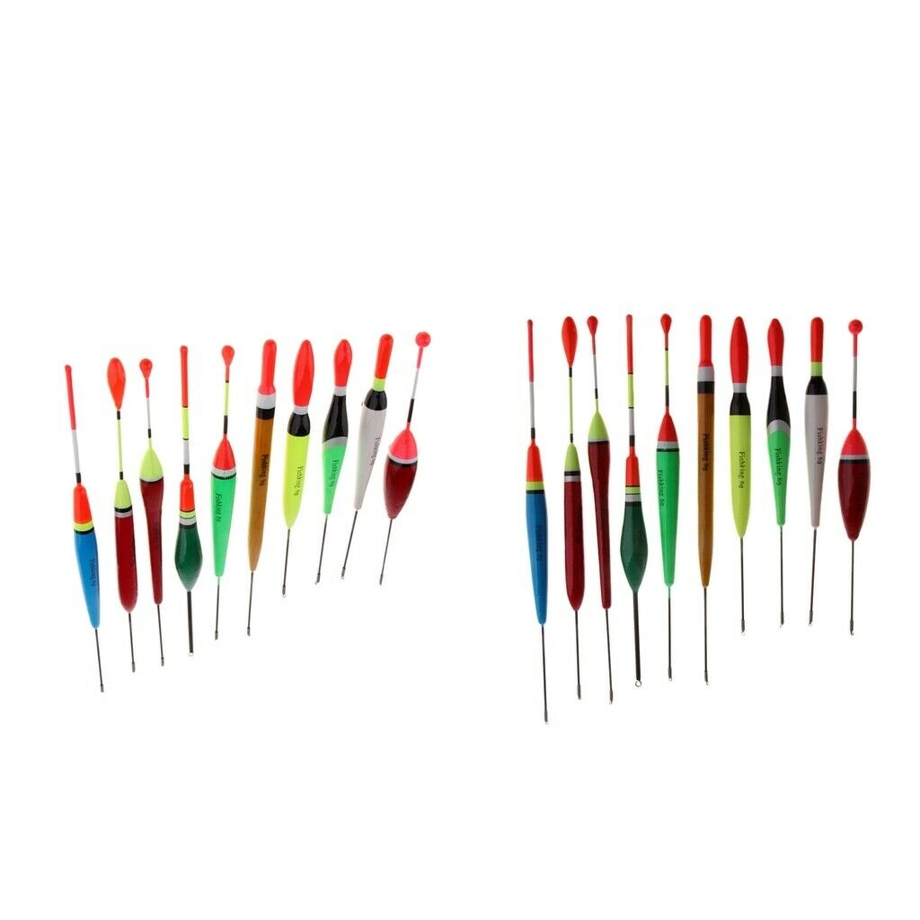 20x Durable Freshwater Fishing 5g Balsa Tackle Wooden Floats Bobbers Crappie