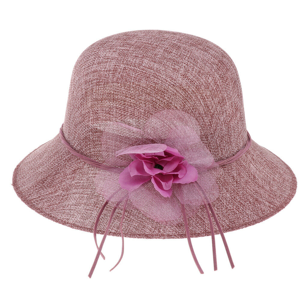 Women Sun Hat Summer Beach Cap Sun Protective Hat Anti-UV Hat Pinkish Purple