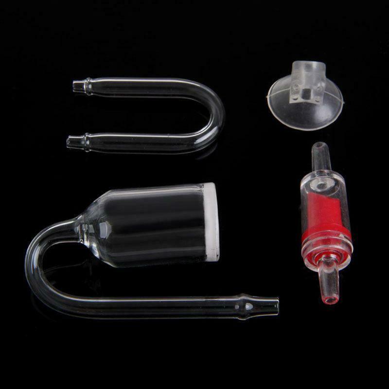 Oawjeen New Quarium Fish Tank CO2 Diffuser Check Valve U Shape Glass Tube Cup