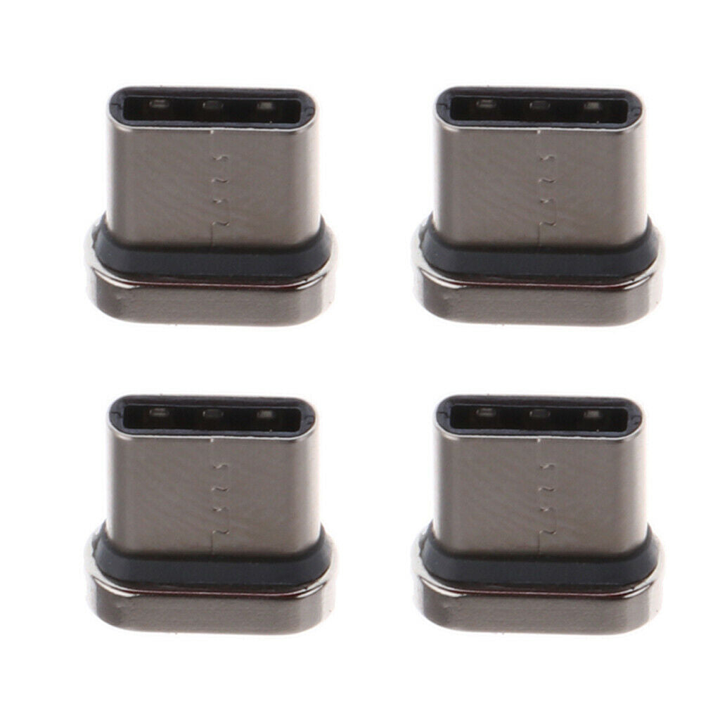4 Pack Type C Port Magnetic Adapter Charger For Android USB Cable