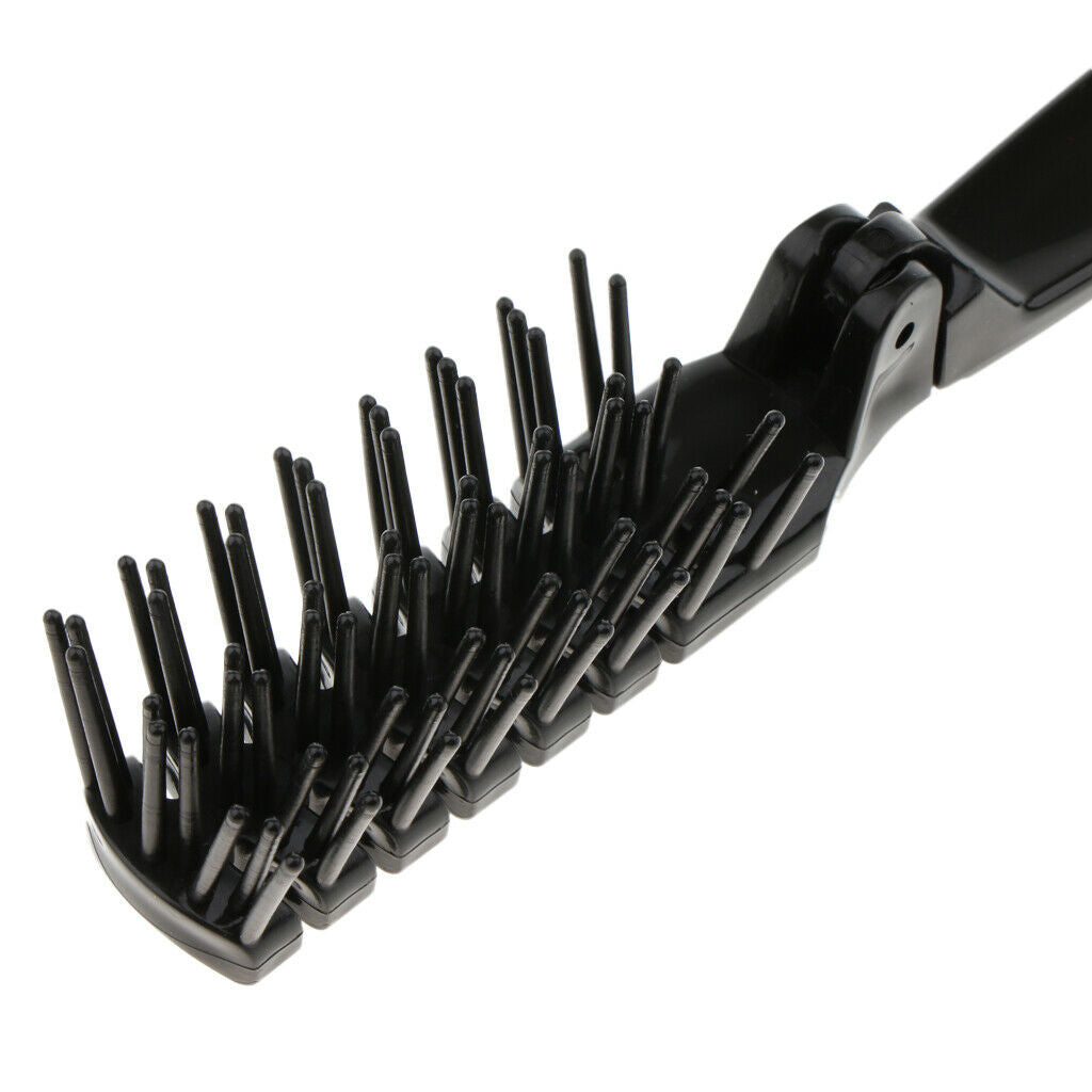 2 PCS Double Head Detangling Comb Brush Folding Pocket Hairdresser Combs Kit