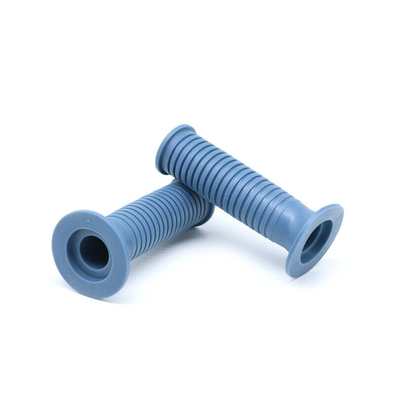 7/8" 22mm Retro Cafe Racer Universal Blue Rubber Anti-slip Handle Hand Grips