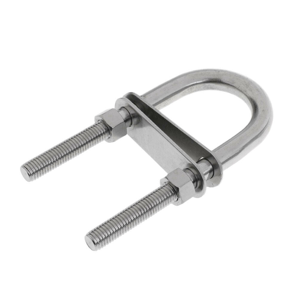 2pcs New Marine Material Bow / Stern Eyes U-Bolts Rigging M10x130 /