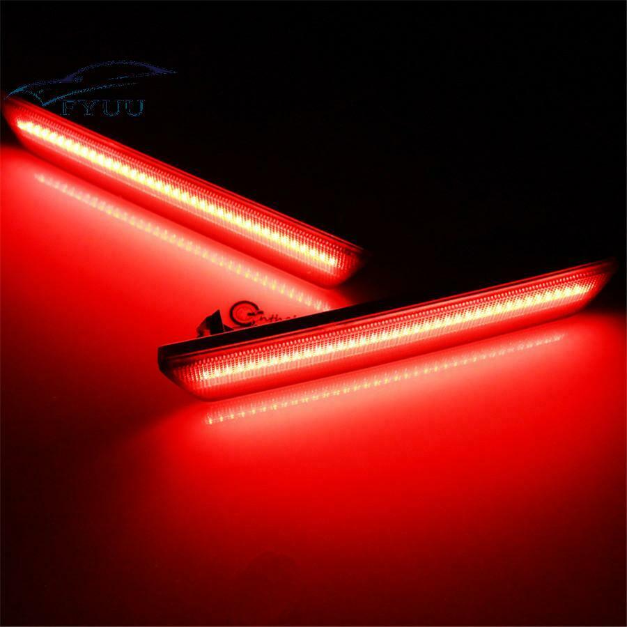 Smoked Side Marker w/Red LED Lamp For 11-14 Dodge Charger/08-14 Dodge Challenger
