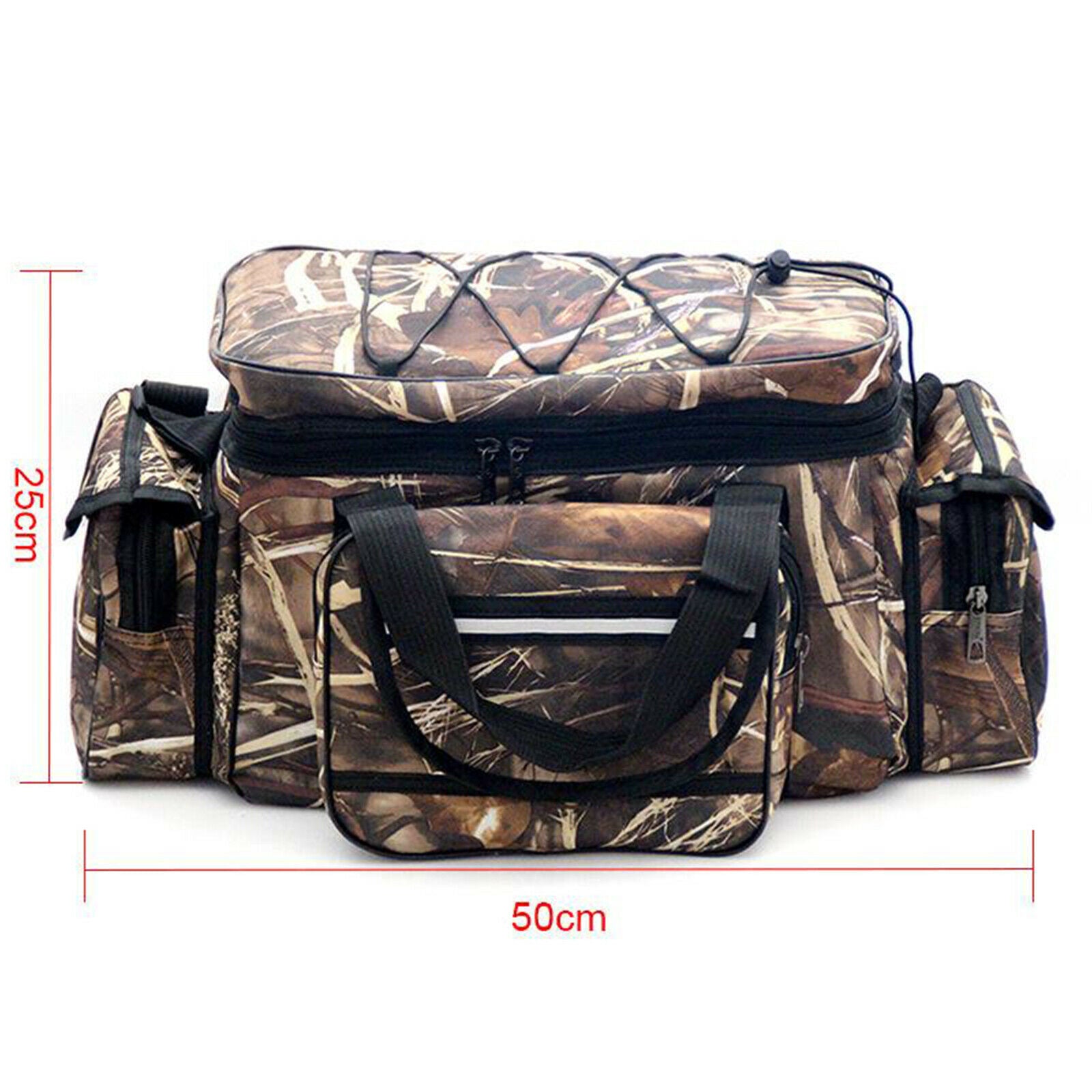 Multi-Pocket Fishing Bag Tackle Storage Gear Crossbody Bag for Sea Fishing