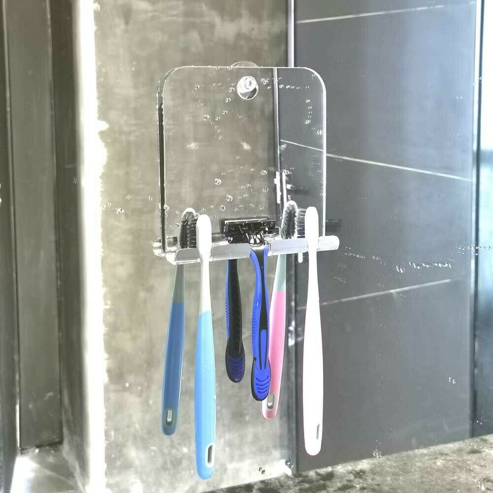 Shower Shaving Mirror Fogless Shower Mirror with Razor Holder Acrylic Shower