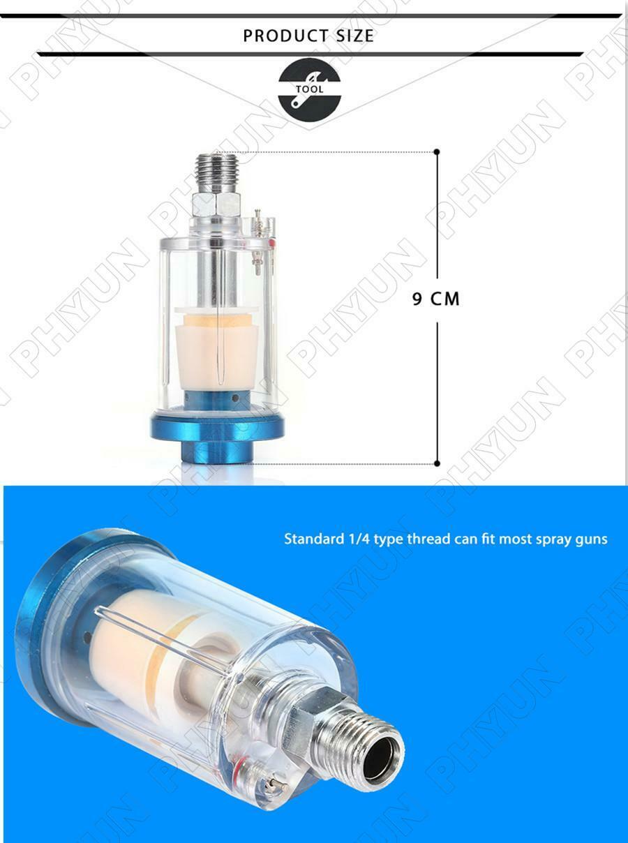 Digital Spray Paint Gun Air Pressure Regulator Gauge Water Trap Filter Tool