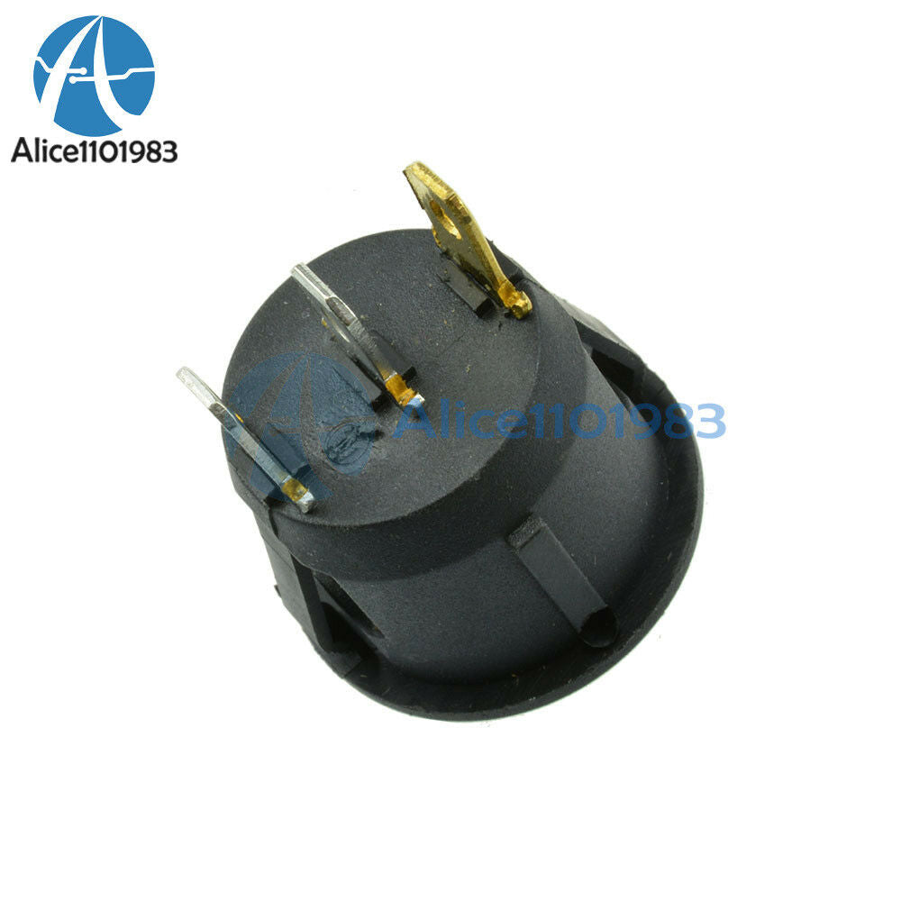5PCS Green Mini Round 3 Pin SPDT ON-OFF Rocker Switch Snap-in 6A 250V 10A 125V
