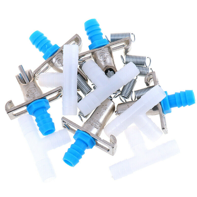 5X Double spring Automatic Nipple Water Feeder Drinker Waterer For Rabbit  c Rf