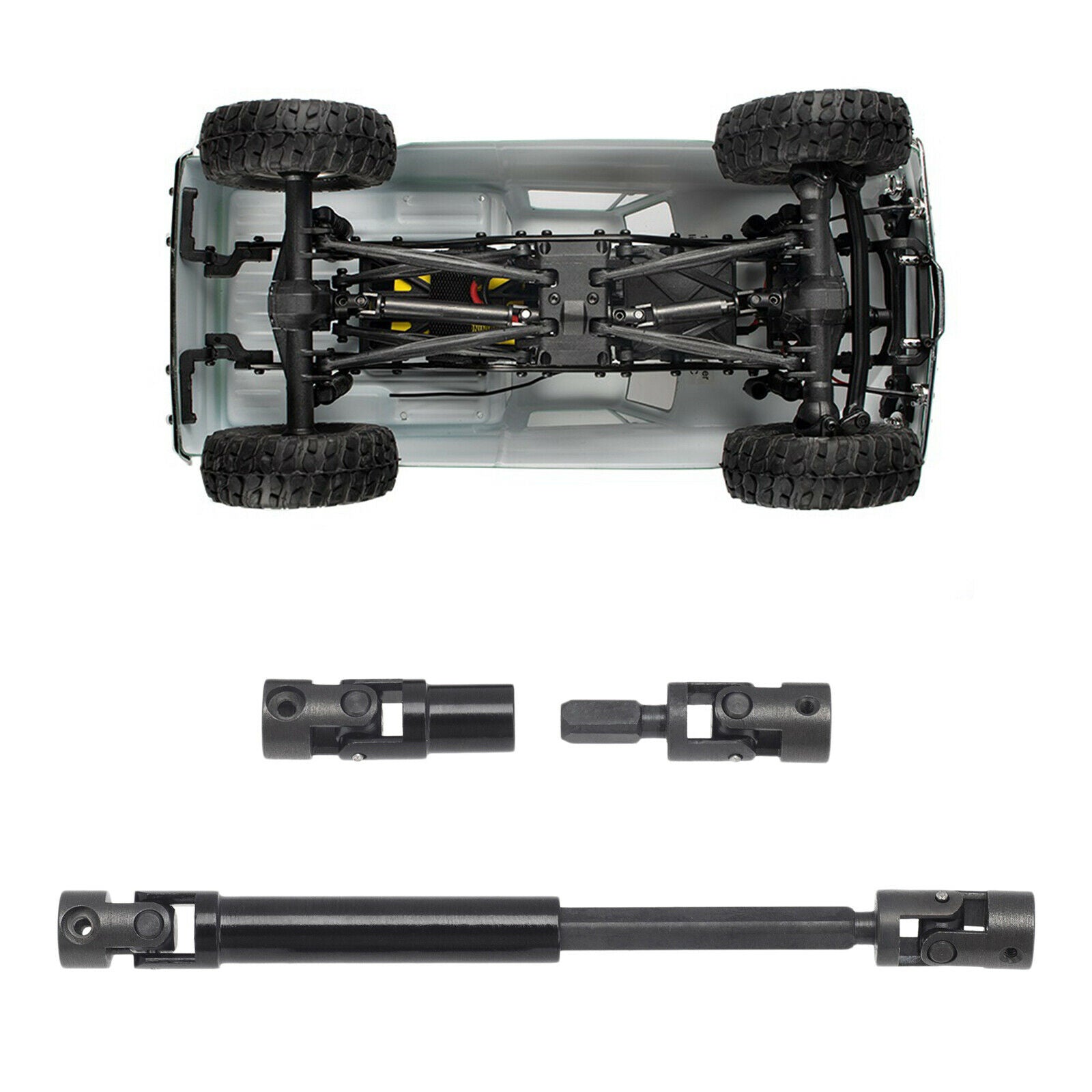 Steel Front&Rear CVD Drive Shaft for SCX24 90081 1/24 RC Rock Climbing Car