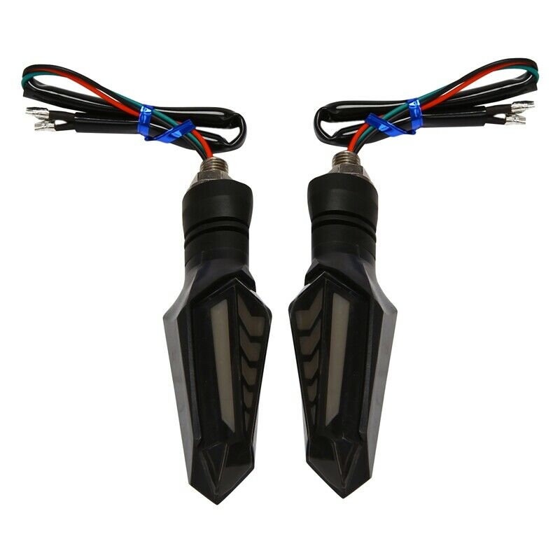 2Pcs Universal Motorcycle Turn Signal Lights Flowing Flicker Led Blinkers I5W2W2