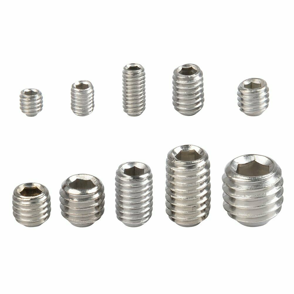 200 Pieces M3 M4 M5 M6 M8 Screw Set Hex Socket Set Screws Assortment Kit  Metric