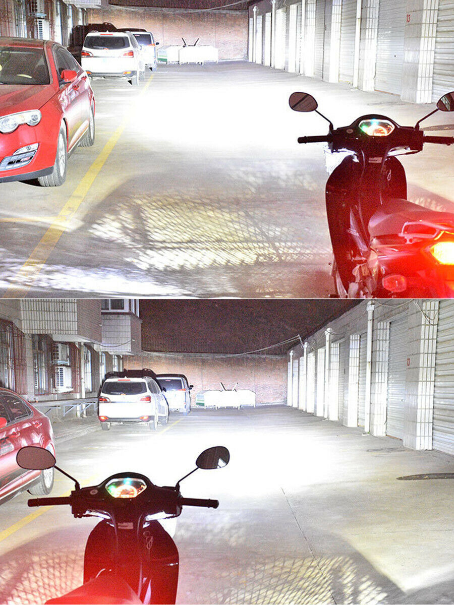 1 Pc H4 9003 HB2 Hi-Lo Beam Motorcycle LED Spotlight Double Side Illuminate IP67