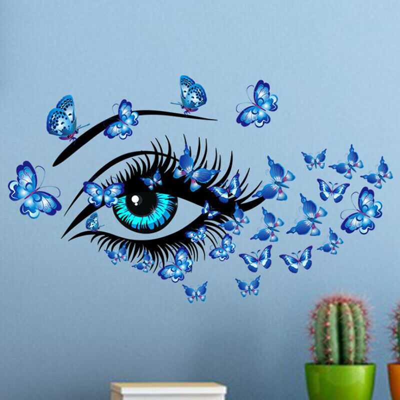 Large Sexy Eye Butterflies Wall Stickers Living Room Bedroom Decor Mural .l8