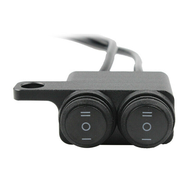Motorcycle Bike Handlebars Turn Signal Light ON-OFF Double Key Switch High & Low