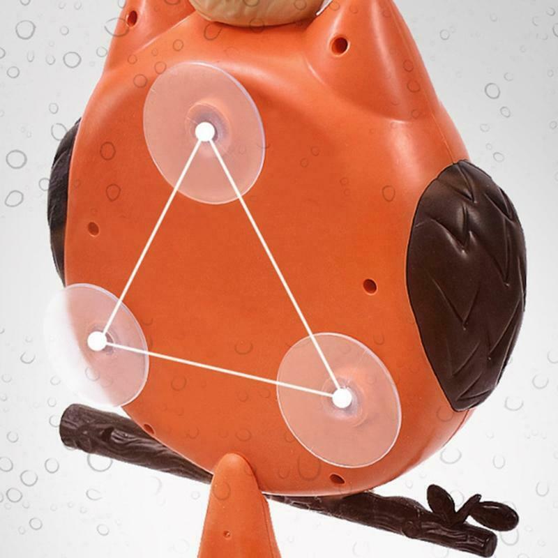 Rotatable Baby Bath Set Toys Owl Clock Cup for Infants Baby Boys