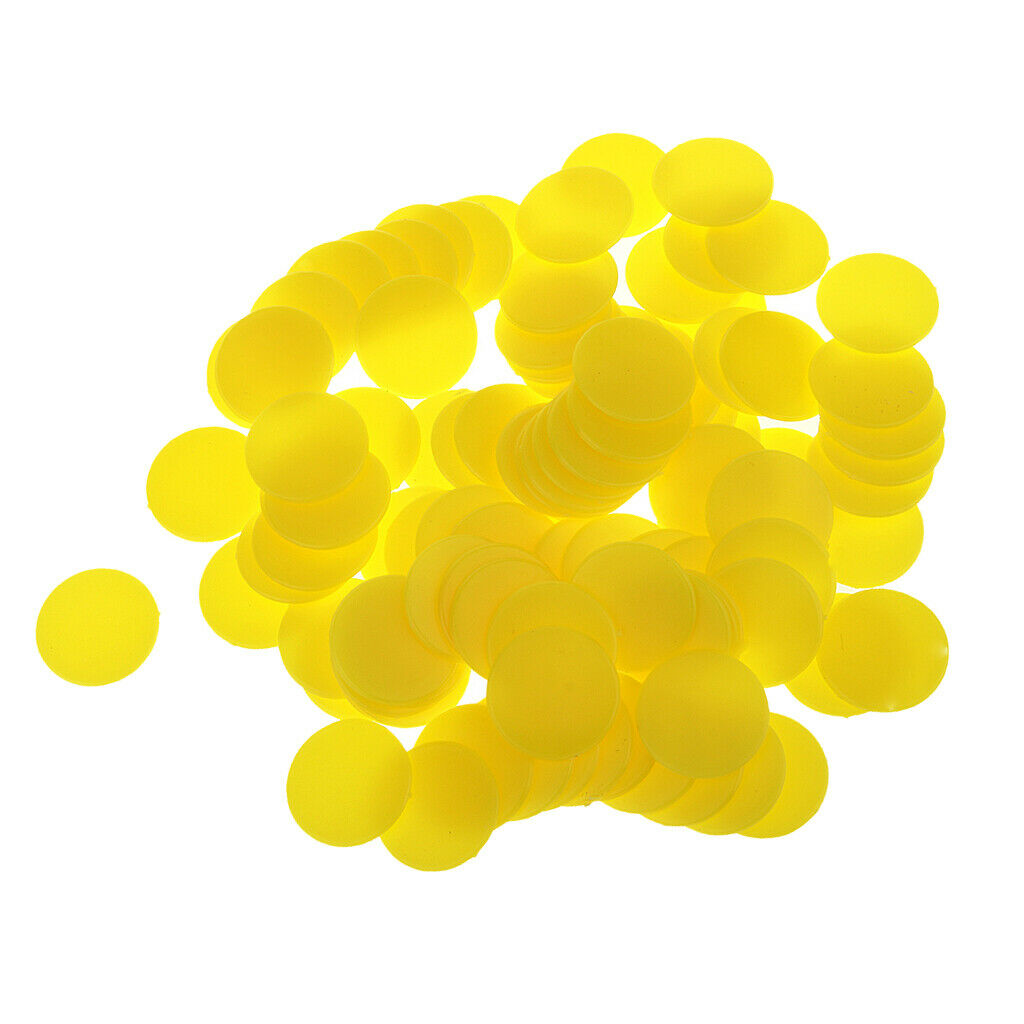 300x Plastic Math Poker Chips 18mm for Board Family Games Red/Blue/Yellow