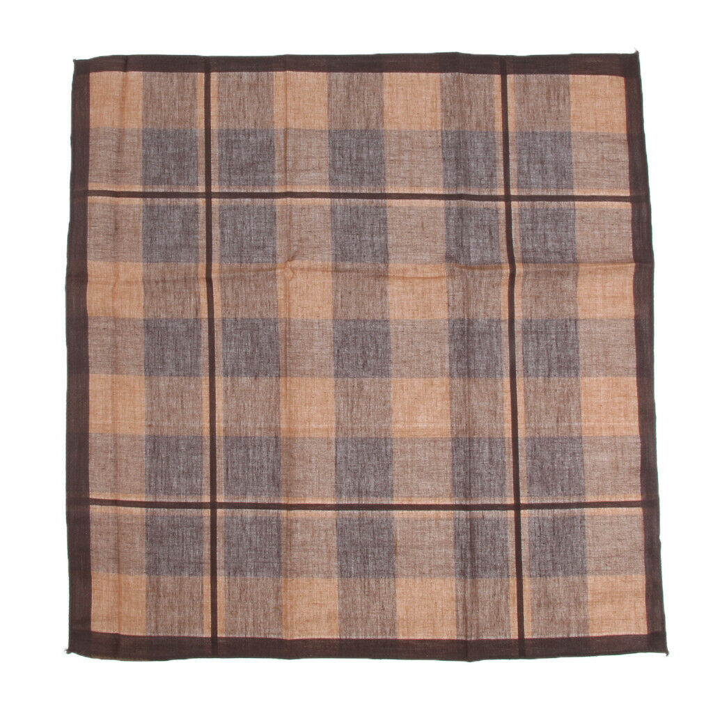 12/pack Soft Men's Plaid Pocket Handkerchief Pocket Square Hankies 40x40cm
