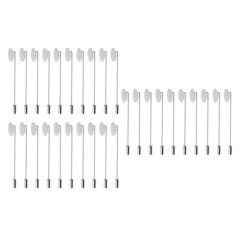 30pcs Fashion Silvery Brooch Pin Stick Pin Women Party Girl Birthday Gifts