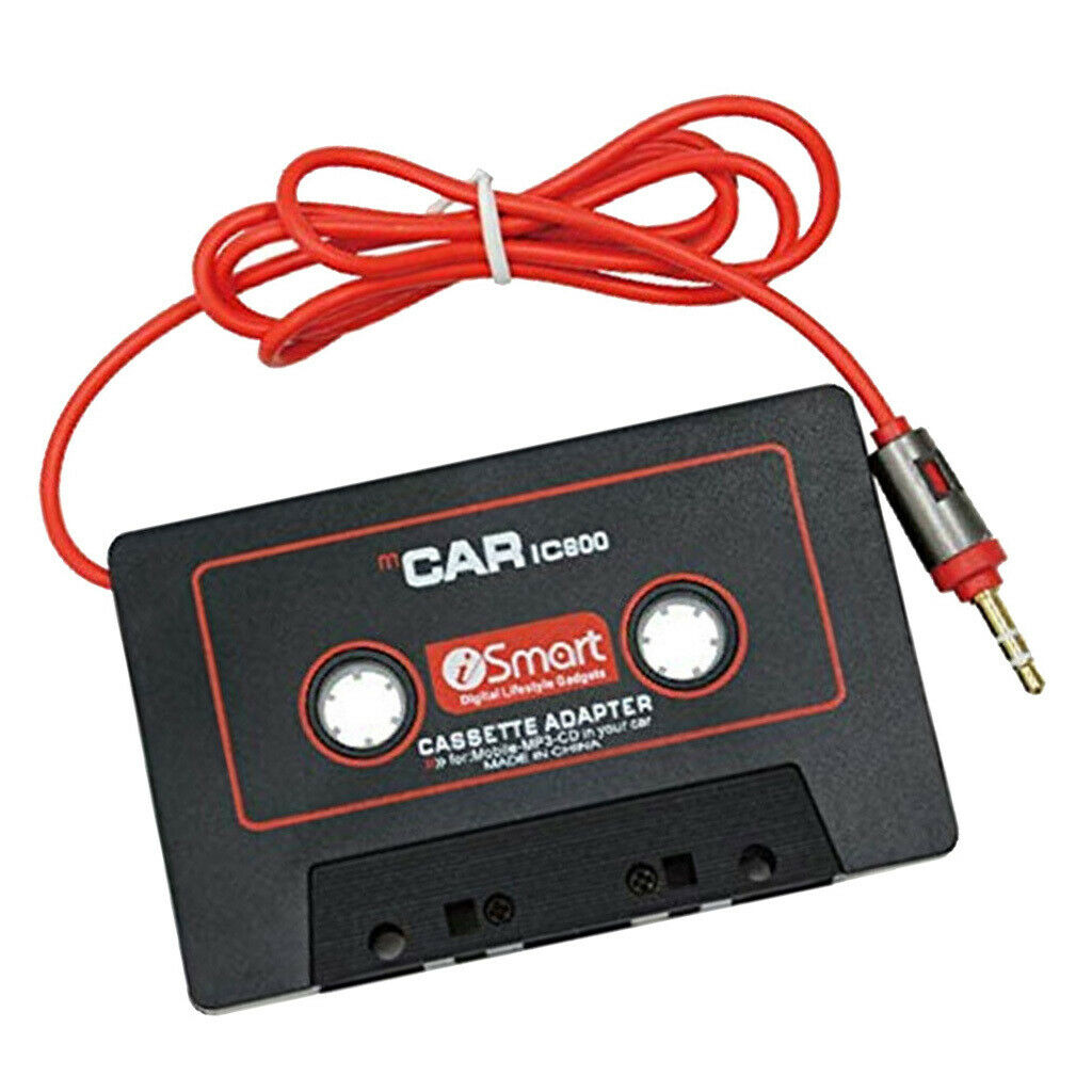 Car Cassette Tape Adapter Audio Converter 3.5mm Stereo Plug Black for