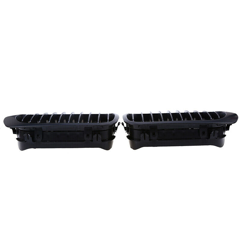 Matte Black Style Front Kidney Grille Grills Dual Slat For 1998-02 BMW E46 2Door