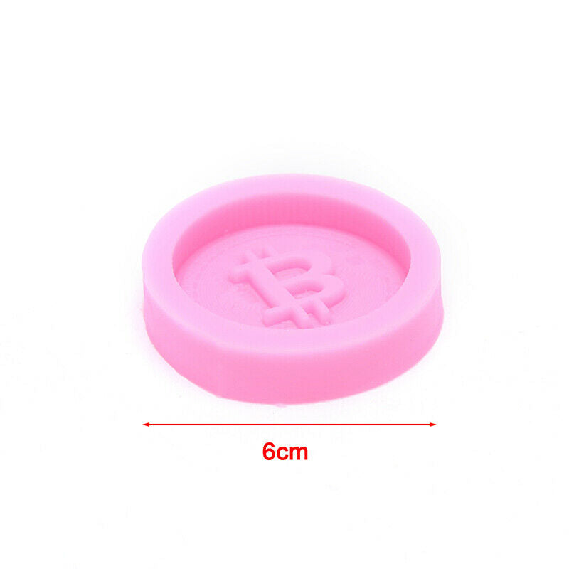 Bitcoin shape silicone mold DIY cake  kitchen baking decoration tool Mo.l8