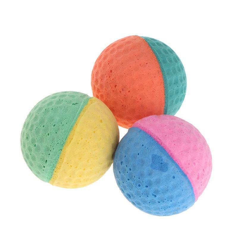10x Pet Toys Latex Balls Colorful Chew For Dogs Cats Puppy Kitten Soft Elastic