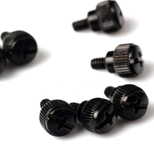 10  PC Computer Case Thumb Screws 6-32 Toolless Modding Black