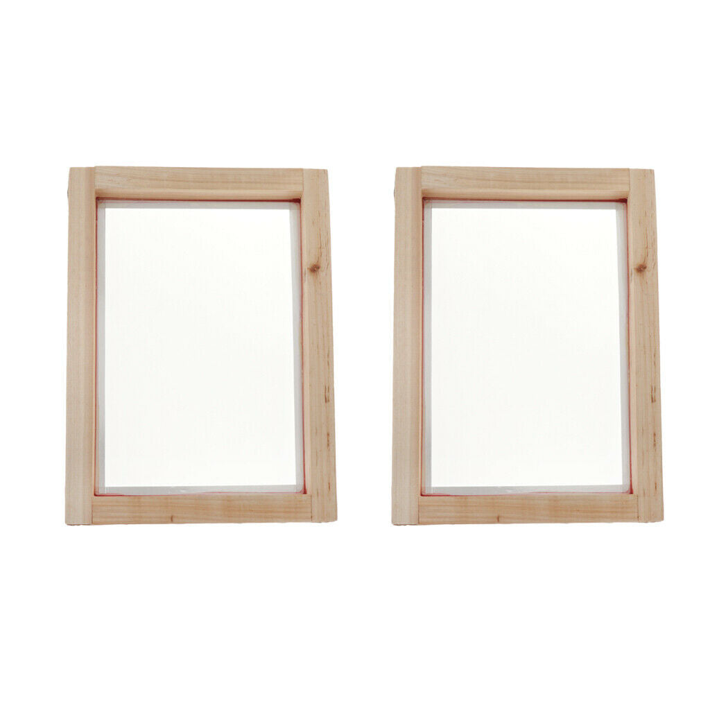 Screen Printing Frames w/ Natural Wooden Frame for Screen Printing Kits