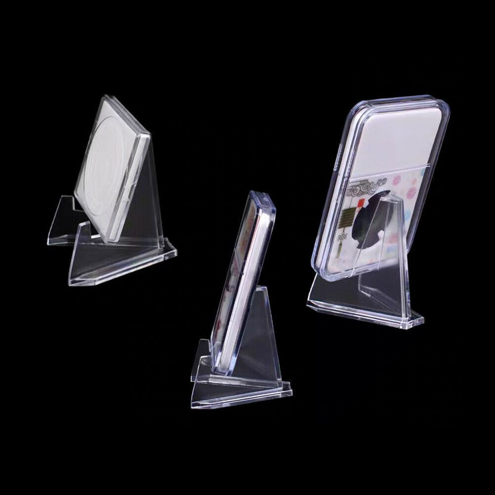 12PCS Display Stands Transparent Coin Display Easel for Home Shop Exhibition