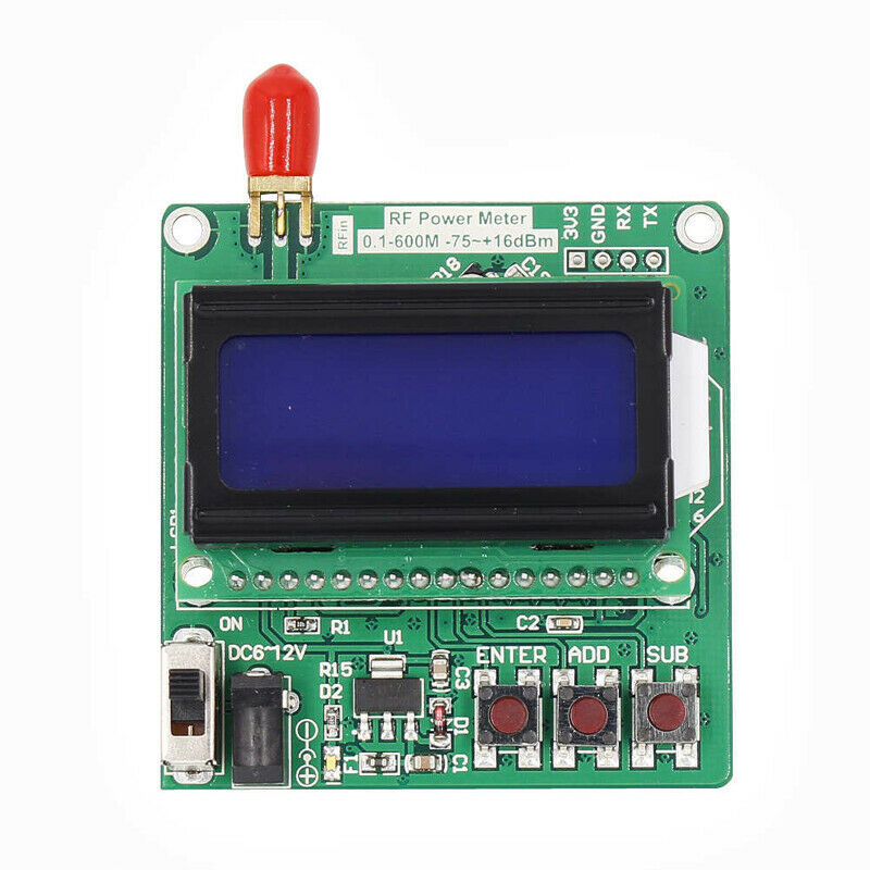 6ï½ž12 VDC Digital RF Power Meter -75 ï½ž +16dBm Ultra-small LCD Auto Backlight os12