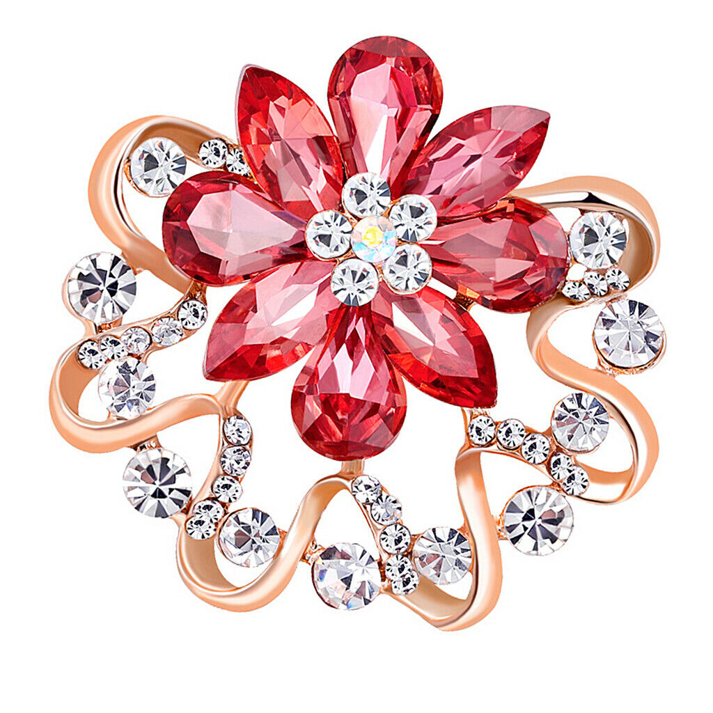 Women Scarf Buckle Ring Clip Holder Silk Scarves Jewelry Crystal Brooch Gift