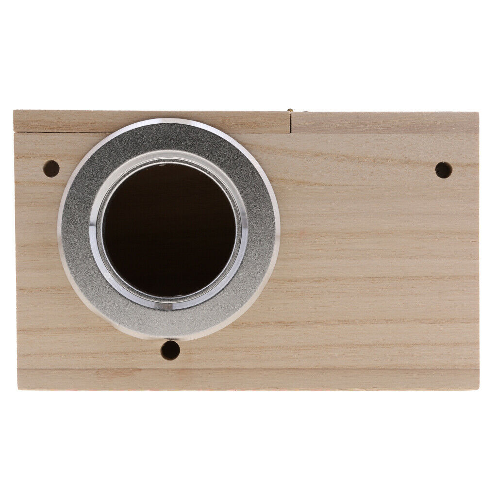 2x Wooden Budgie Nest Nesting Box & Perch For Cage Aviary With Opening Top