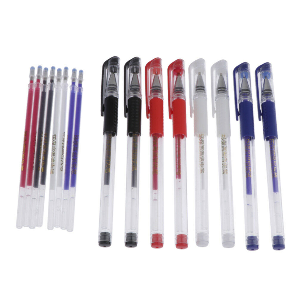 Heat Erase Pens for Fabric with 8 Free Refills for Quilting Sewing, 8-Pack, High