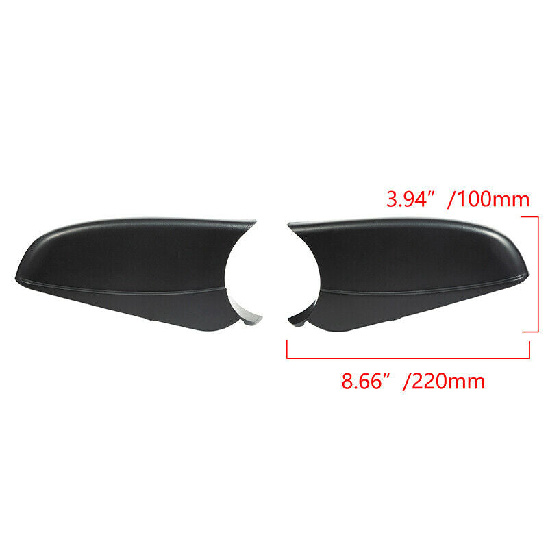 Pair Wing Mirror Cover Lower Holder Matte Black For Vauxhall Astra MK5 2004-2008