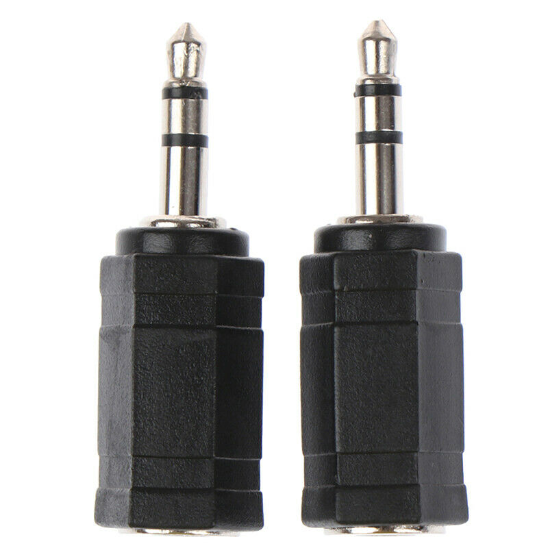 2Pcs 3.5mm male to 2.5mm female stereo audio mic plug adapter mini jack c.l8