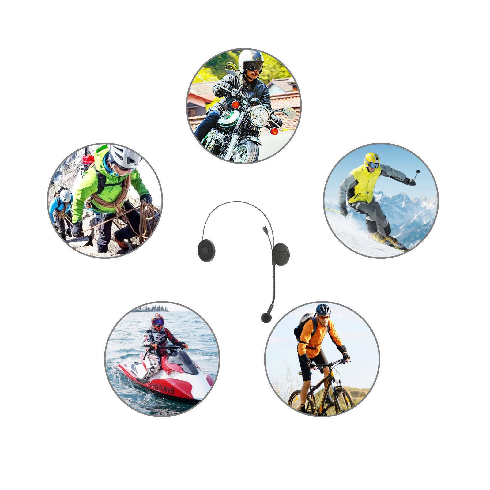 Motorcycle Helmet Headset Bluetooth Automatic Answering for Driving Rider