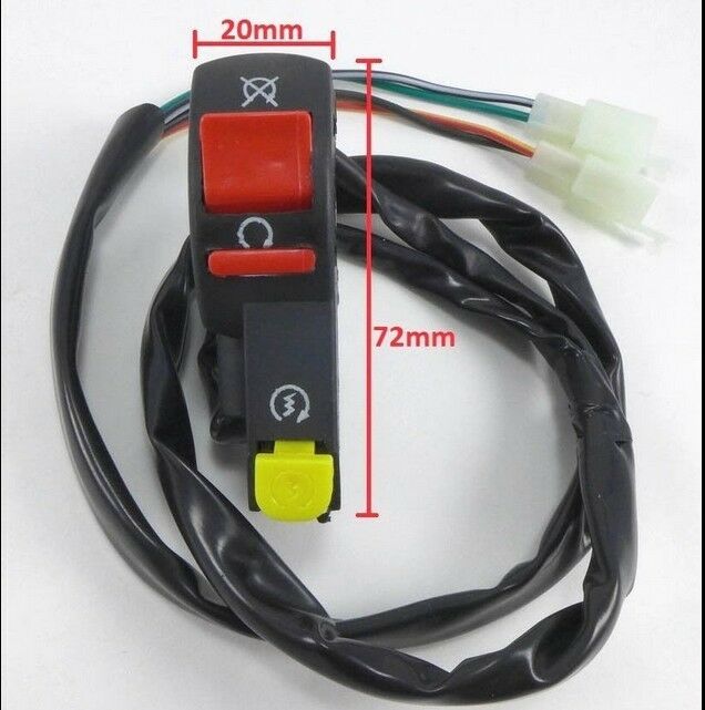 Universal 7/8" 22mm Handle Bar ON/OFF Starter Switch For ATV Scooter Dirt Bike