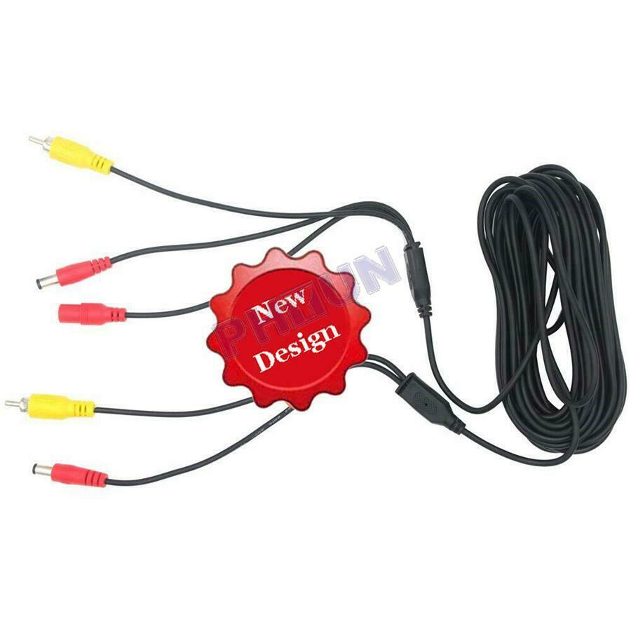16M Car Camera RCA Power Cable Audio Video AV Cable RCA Male DC Male Universal