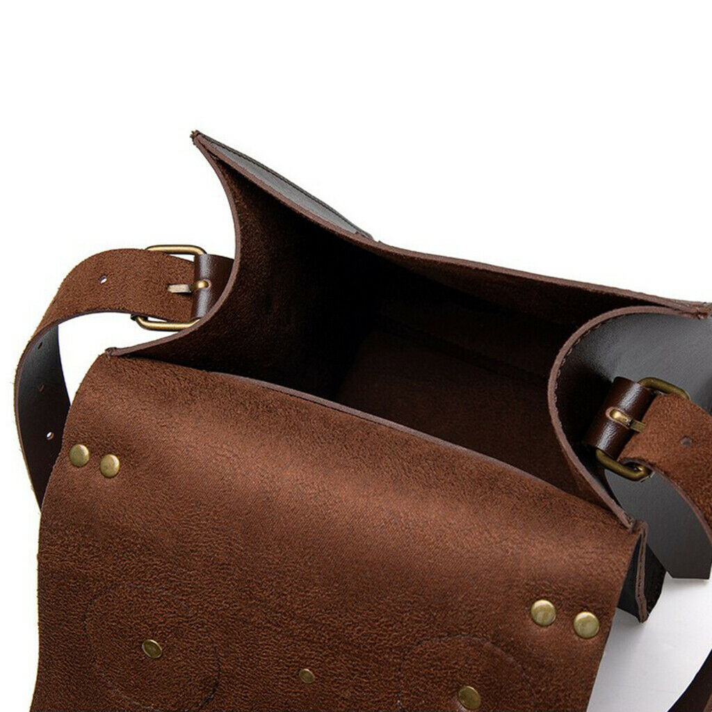 Women Steampunk Shoulder Bag Satchel Handbag Purse Punk Rivet Crossbody Bag